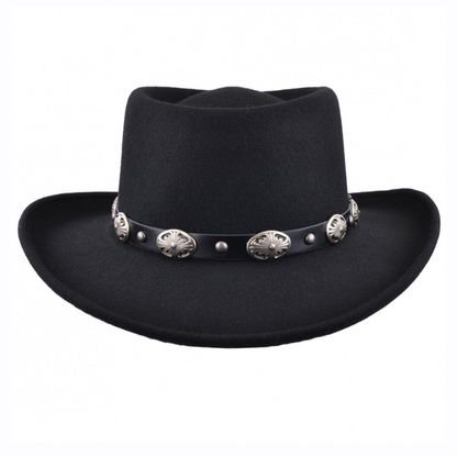 Crushable Cowboy Gambler Hat In Black