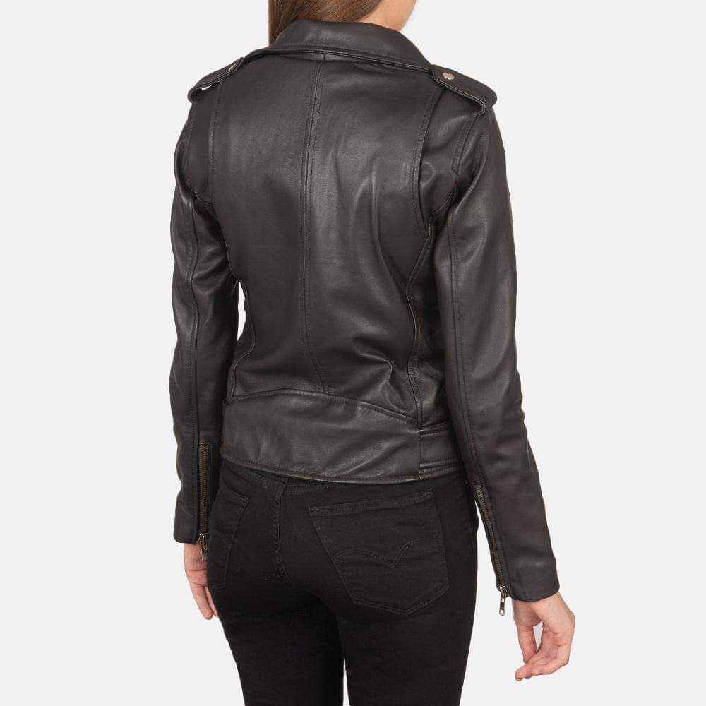 Alison Brown Leather Biker Jacket