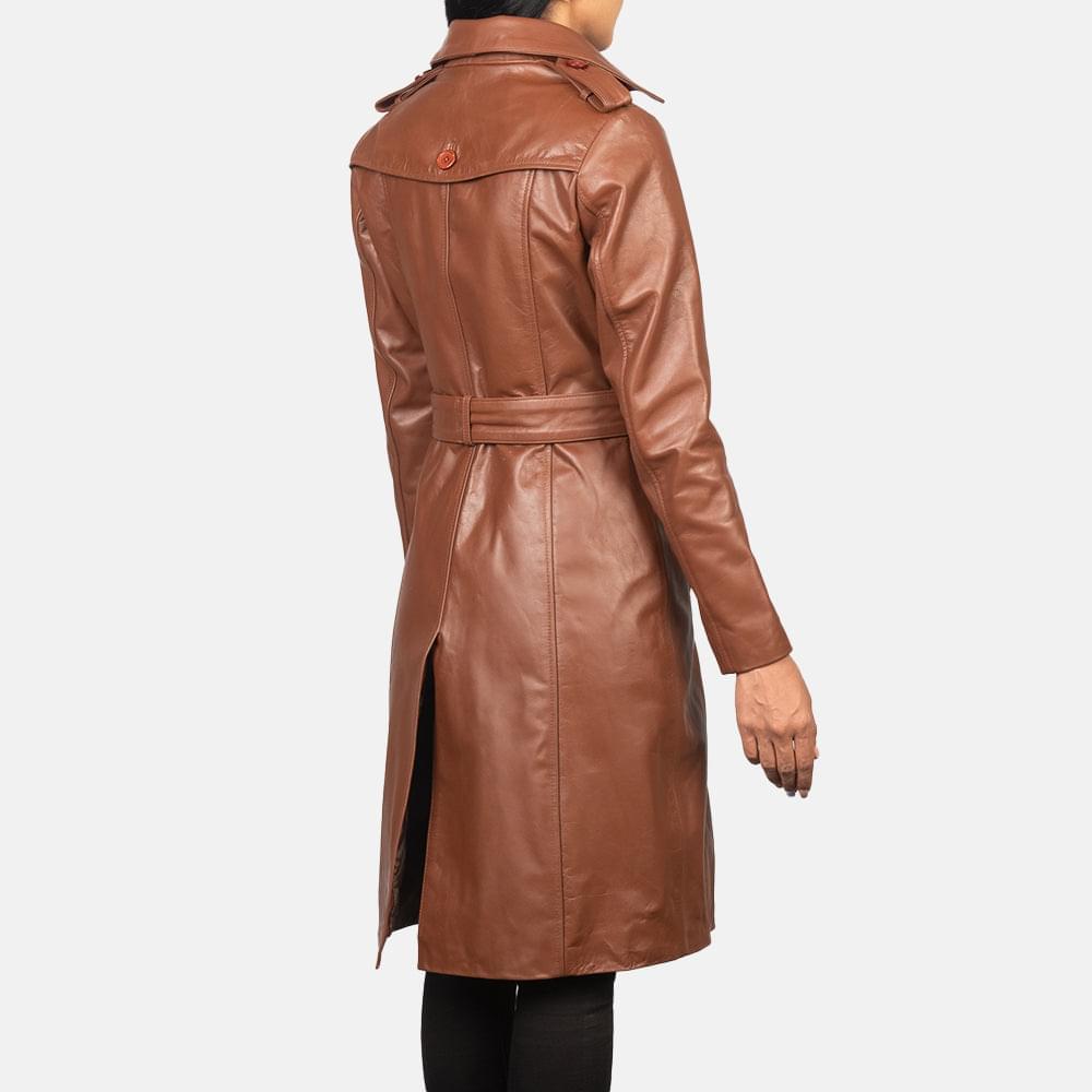Alice Brown Double Breasted Leather Coat