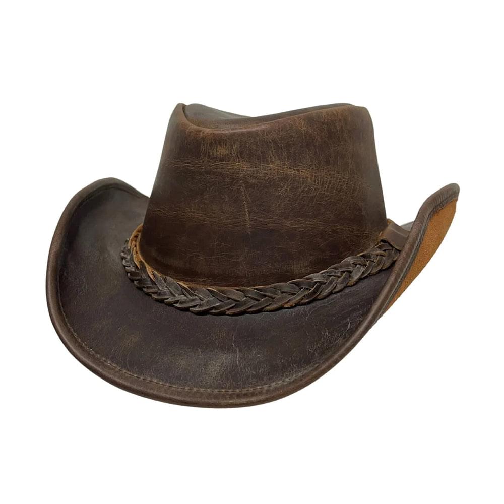 Back Woods Leather Outback Hat