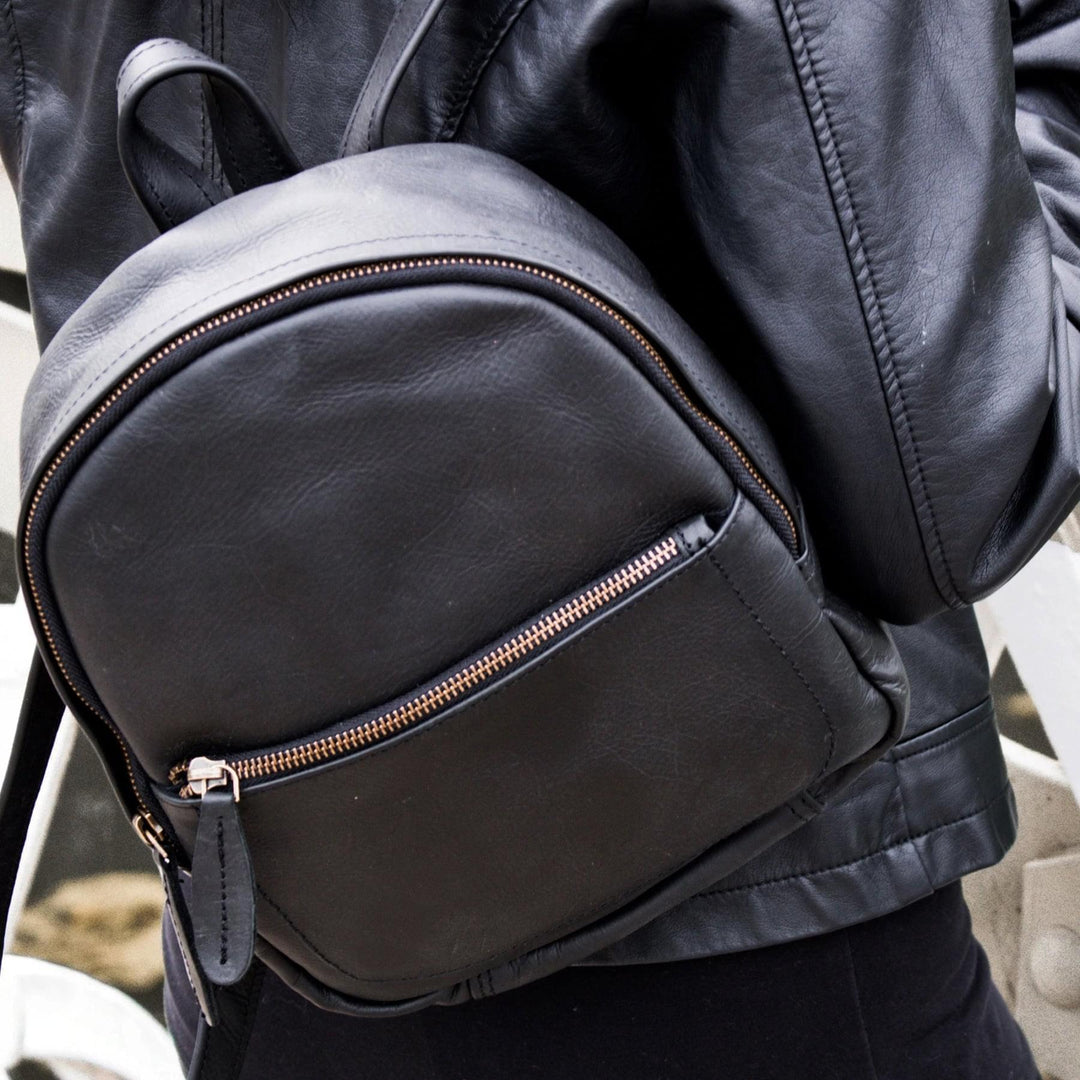 Black Leather Mini Bag