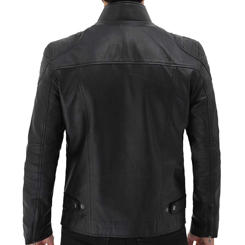 Black Leather Racer Jacket