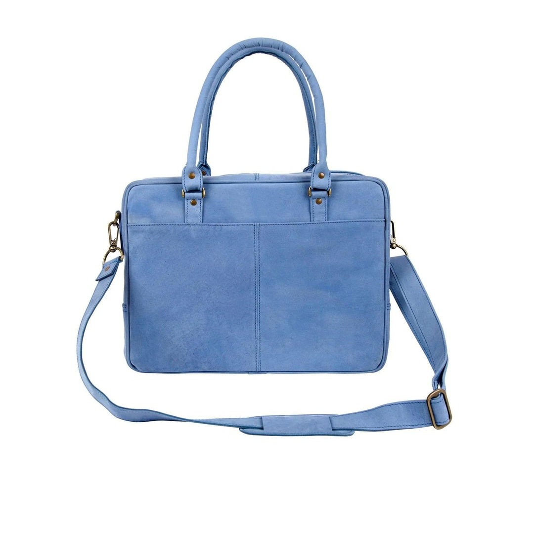 Blue Suede Leather Bag