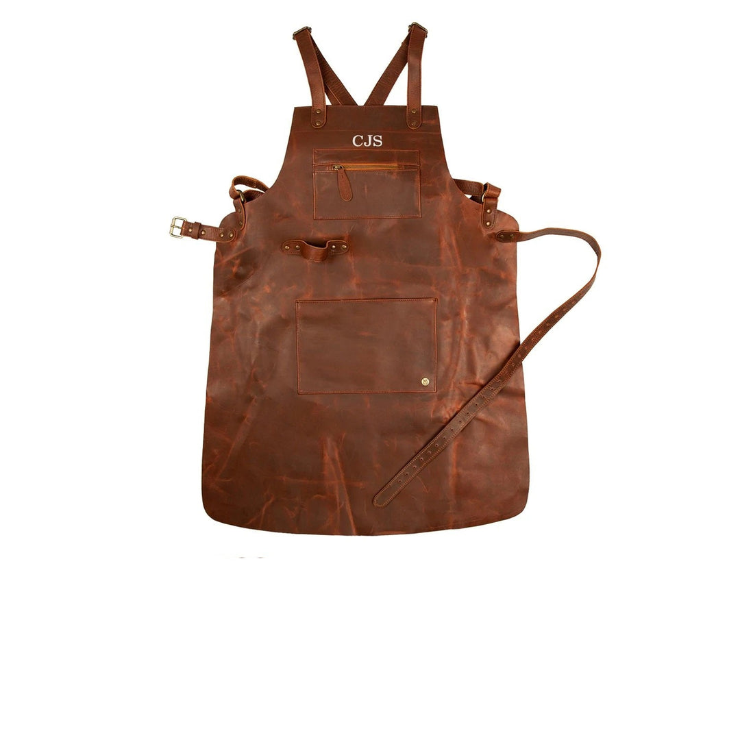 Cross Back Leather Aprons