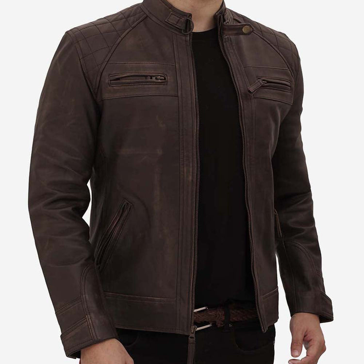 Distressed Leather Jacket