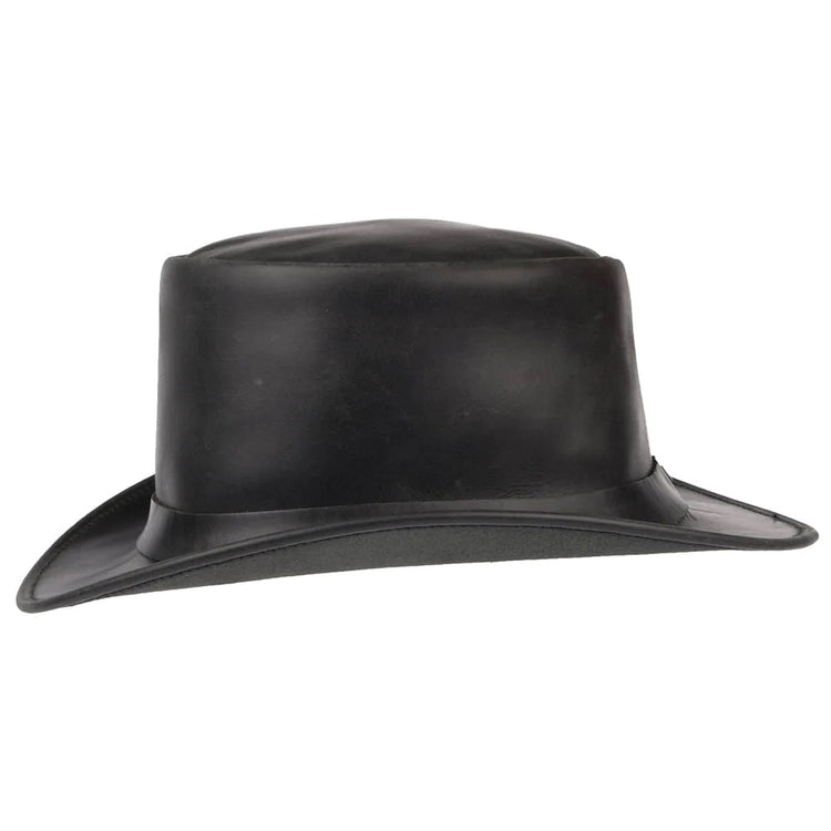 Leather Top Hat Black