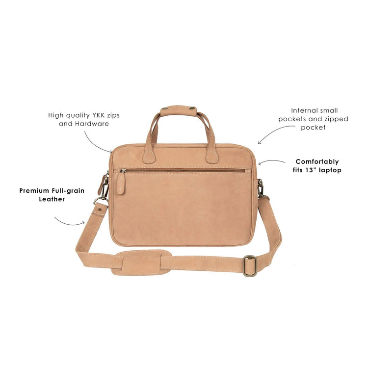 Suede Tan Leather Bag